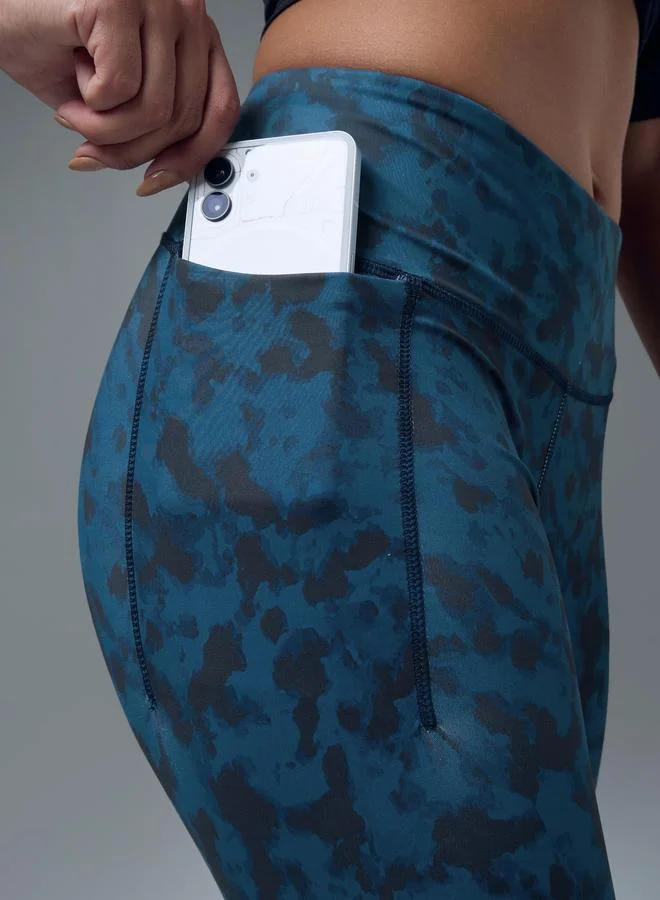 تكنوسبورت بنطال ضيق مطبوع مطاطي